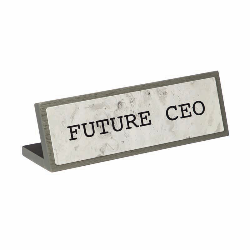 Desk message plate